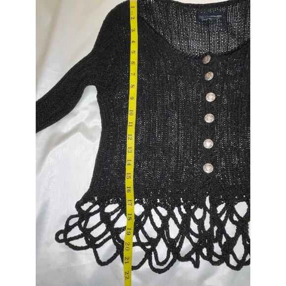 DaLYA Collection Sweater - Size M/L - Looped Fringe Detail - Made in Israel - Picture 8 of 10